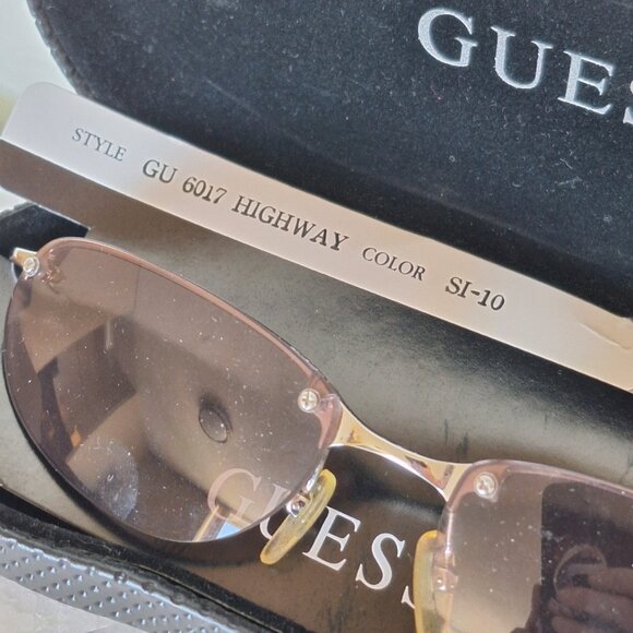 GUESS SUNGLASSES GU 6017 HIGHWAY SILVER WTH CASE - Picture 4 of 11